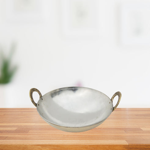 Brass Kadai With Kalai Work 2.5kg