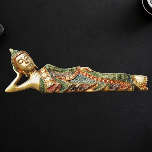 Brass Sleeping Buddha Statue 3.57kg