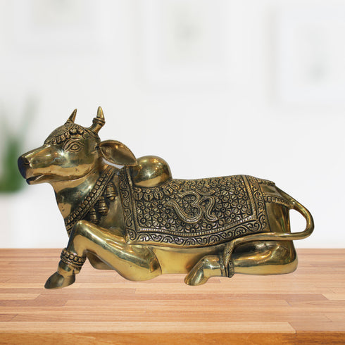 Brass Nandi Statue Idol 5.8kg