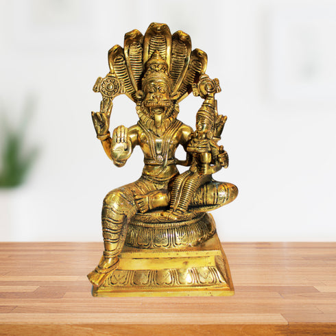 Brass Narsingh Bhagwan God Idol Statue 6.0kg