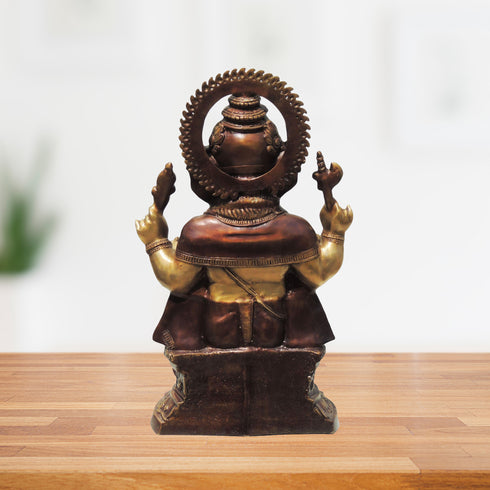 Brass Ganesh Ji Antique Statue 24.9Kg