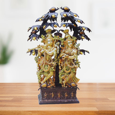 Brass Radha Krishna With Tree 78.36Kg