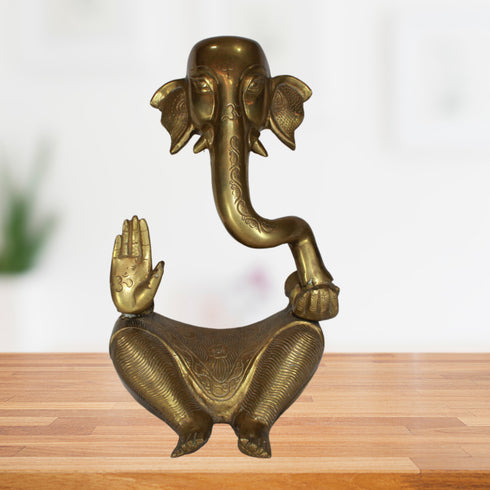Brass Modern Ganesha Statue 4143g