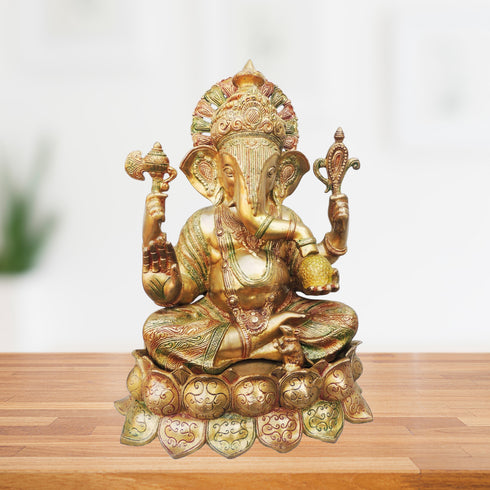 Brass Ganesh Ji Statue 26.465Kg