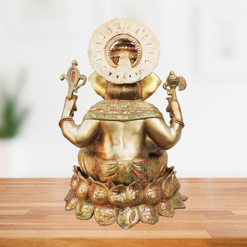 Brass Ganesh Ji Statue 26.465Kg