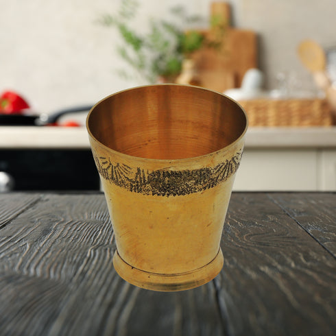 Brass Glass Embose 180g(Pack of 6)