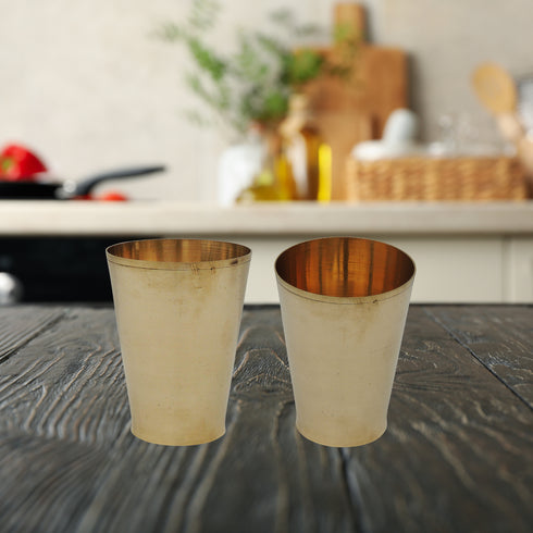 Brass Glass Embose 660g (Pack of6)