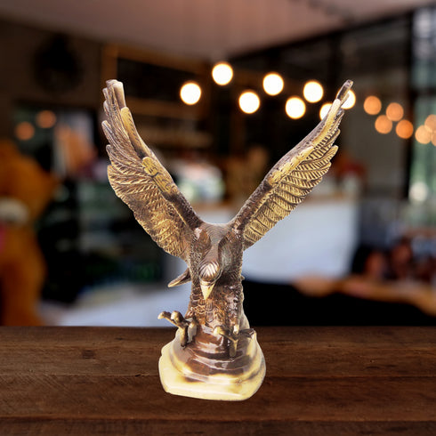 Brass Antique Showpiece Eagle Statue 2.28kg