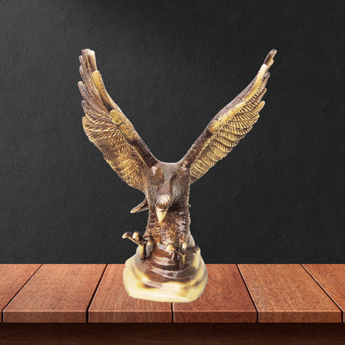 Brass Antique Showpiece Eagle Statue 2.28kg