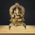 Brass Ganesh Big With Frame Statue 35.86Kg
