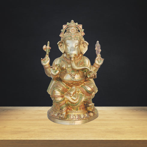 Brass Ganesh Ji Big Statue 26Kg