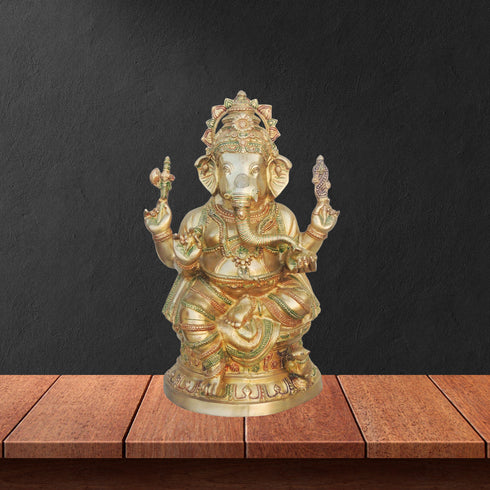 Brass Ganesh Ji Big Statue 26Kg