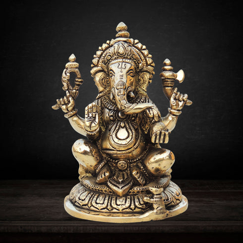 Brass Ganesh Ji Statue 2.56kg