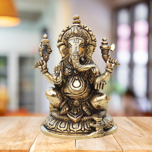 Brass Ganesh Ji Statue 2.56kg