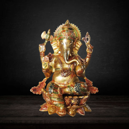 Brass Ganesh Ji God Idol Statue 5.7kg