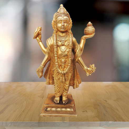 Brass Dhanvantri Ji Statue 2.66kg
