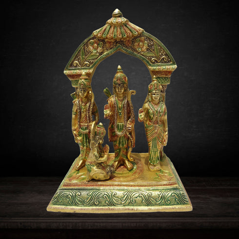 Brass Ram Darbar On Same Base Statue 5.212kg