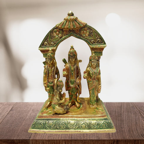 Brass Ram Darbar On Same Base Statue 5.212kg
