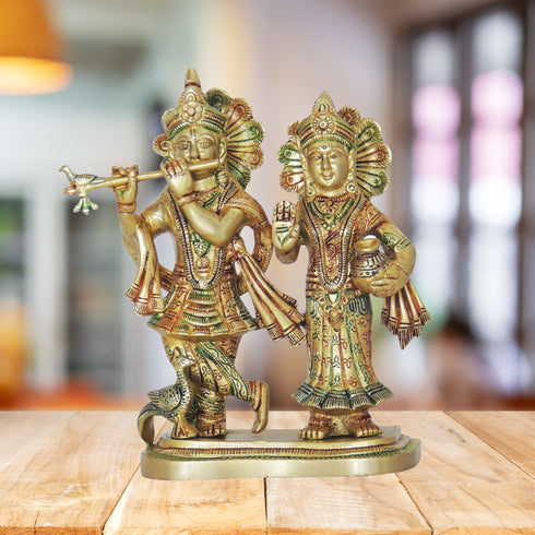 Brass Radha Krishan Statue 2.7kg