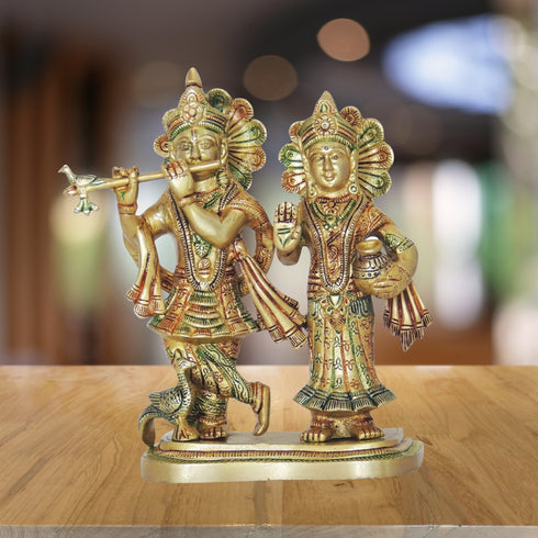 Brass Radha Krishan Statue 2.7kg