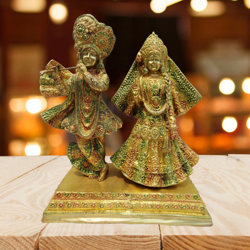 Brass Radha Krishan Pair 15.846kg