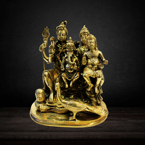 Brass Shiv Parivar Idol Statue 9.5kg