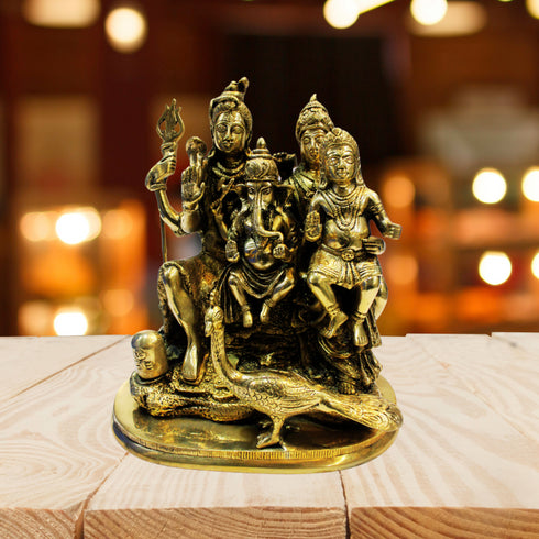Brass Shiv Parivar Idol Statue 9.5kg