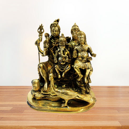 Brass Shiv Parivar Idol Statue 9.5kg