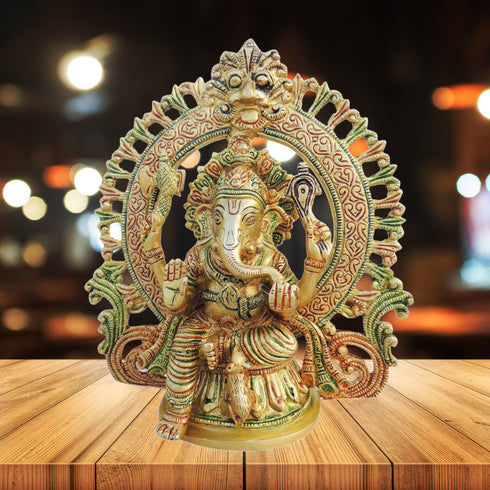 Brass Ganesh Ji Statue 2.4kg