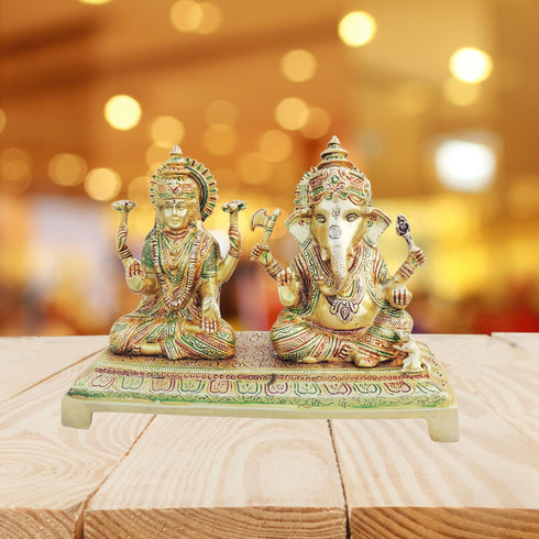Brass Laxmi Ganesh Statue 3.5kg