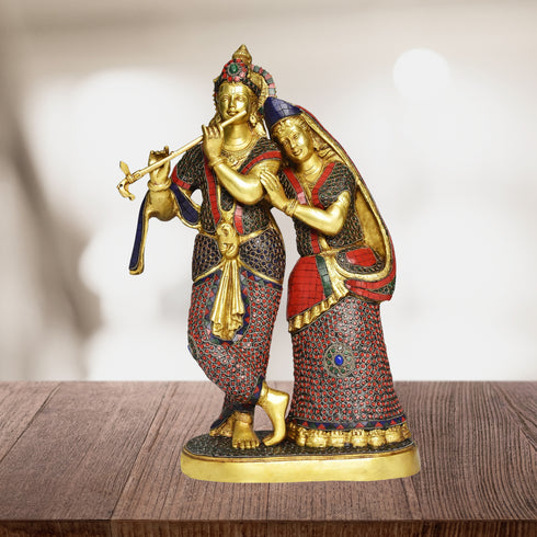 Brass Radha Krishna God Idol Statue 20Kg
