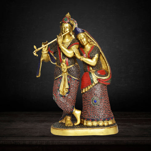 Brass Radha Krishna God Idol Statue 20Kg