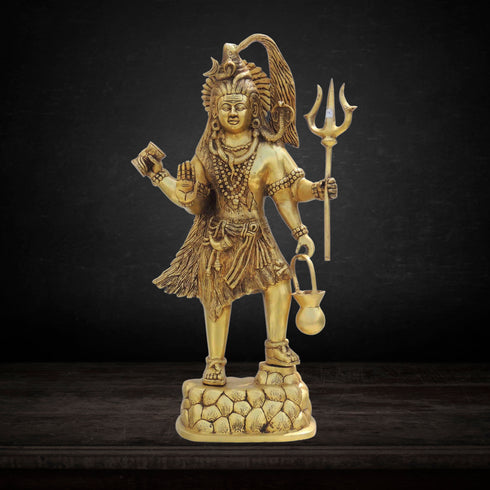 Brass Shiv ji Idol Statue 12.78kg