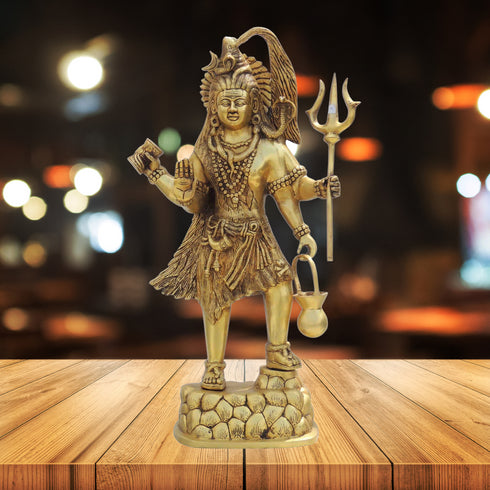 Brass Shiv ji Idol Statue 12.78kg