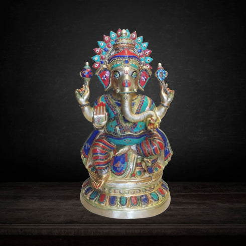 Brass Ganesh Ji statue idol 51.5kg