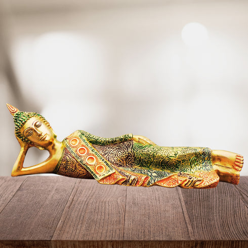 Brass Sleeping Buddha Statue 2.25kg
