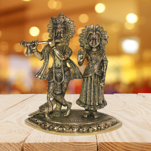 Brass Radha Krishna Idol 2755g