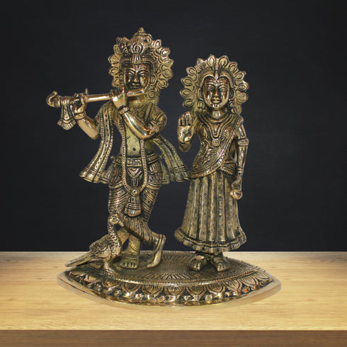 Brass Radha Krishna Idol 2755g