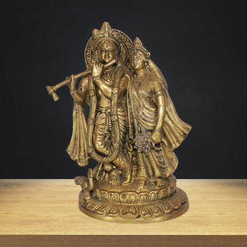Brass Radha Krishna Idol 5940g