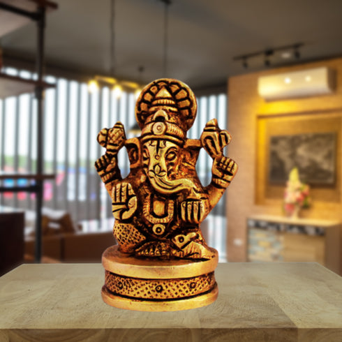Brass Lord Ganesh Ji Idol Statue 108gm