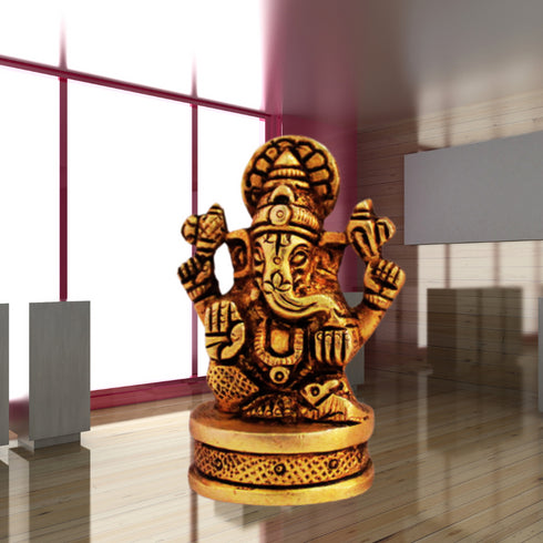 Brass Lord Ganesh Ji Idol Statue 108gm