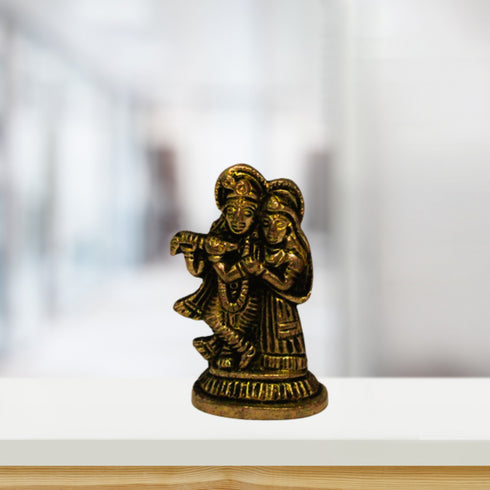 Brass Showpiece Radha Krishna Idol Statue 54gm