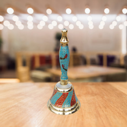 Brass Handle Bell In Blue Colour 0.25Kg