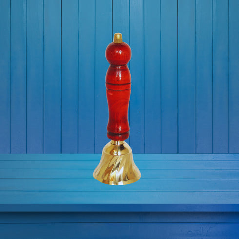 Brass Ghanti Bell With Wood Handle 0.1Kg