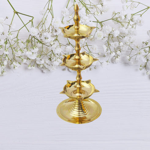 Brass 3 Step Murga Stand Deepak 0.32Kg