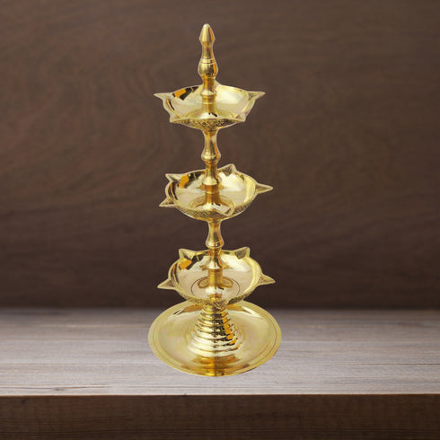 Brass 3 Step Murga Stand Deepak 0.32Kg