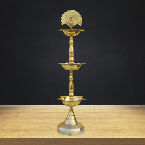 Brass 3 Step Murga Stand Deepak 4.18Kg