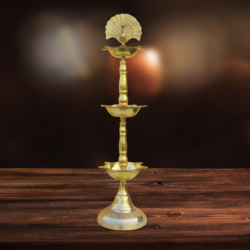 Brass 3 Step Murga Stand Deepak 4.18Kg