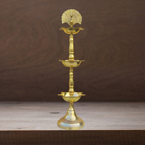 Brass 3 Step Murga Stand Deepak 4.18Kg