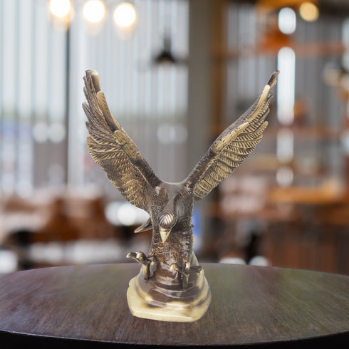 Brass Antique Showpiece Eagle Statue 2.28kg